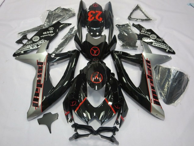 Noir Gris Jordan 08-10 GSXR 600-750 Carena