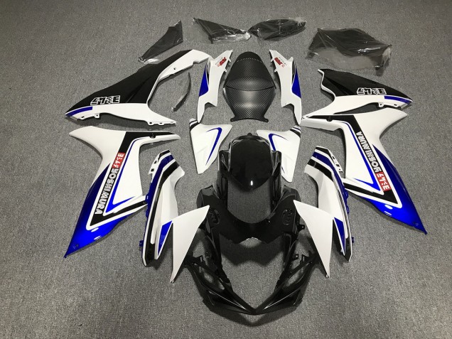 Scritta In Bianco & Nero Blu 11-24 GSXR 600-750 Carena